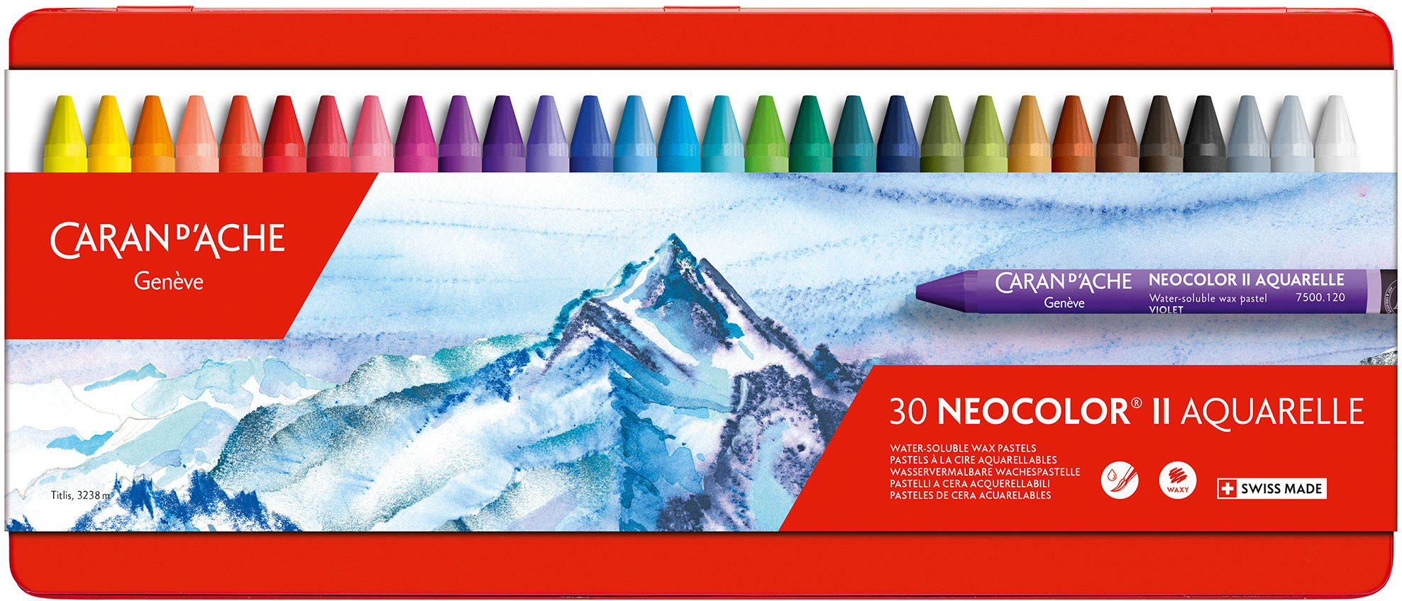 CARAN D'ACHE Pastels à la cire Neocolor II 7500.330 30-couleurs ass.