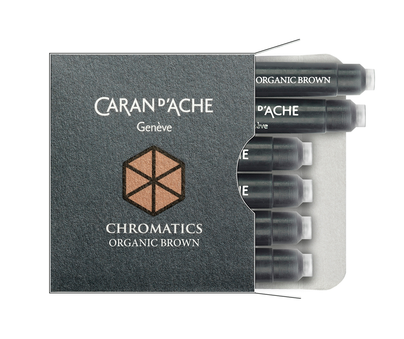 CARAN D'ACHE Cartouche d'encre 8021.049 Organic Brown 6 pcs.