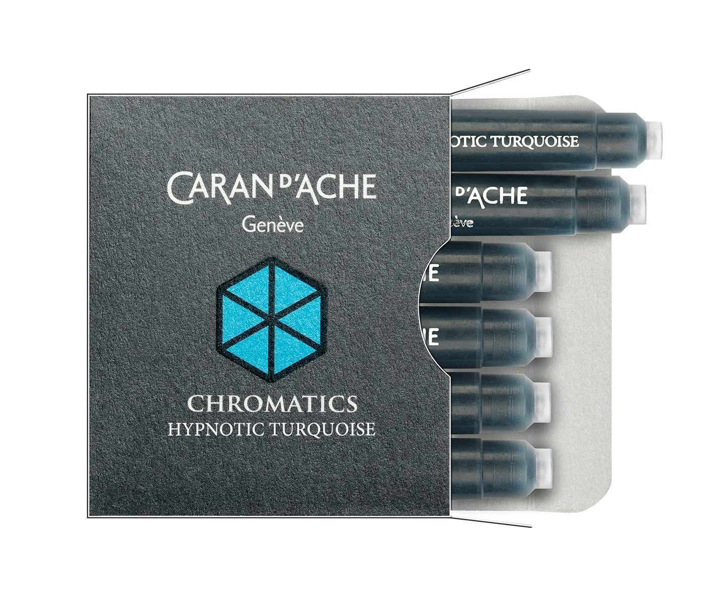 CARAN D'ACHE Cartouche d'encre 8021.191 Hypnotic Turquoise 6 pcs.