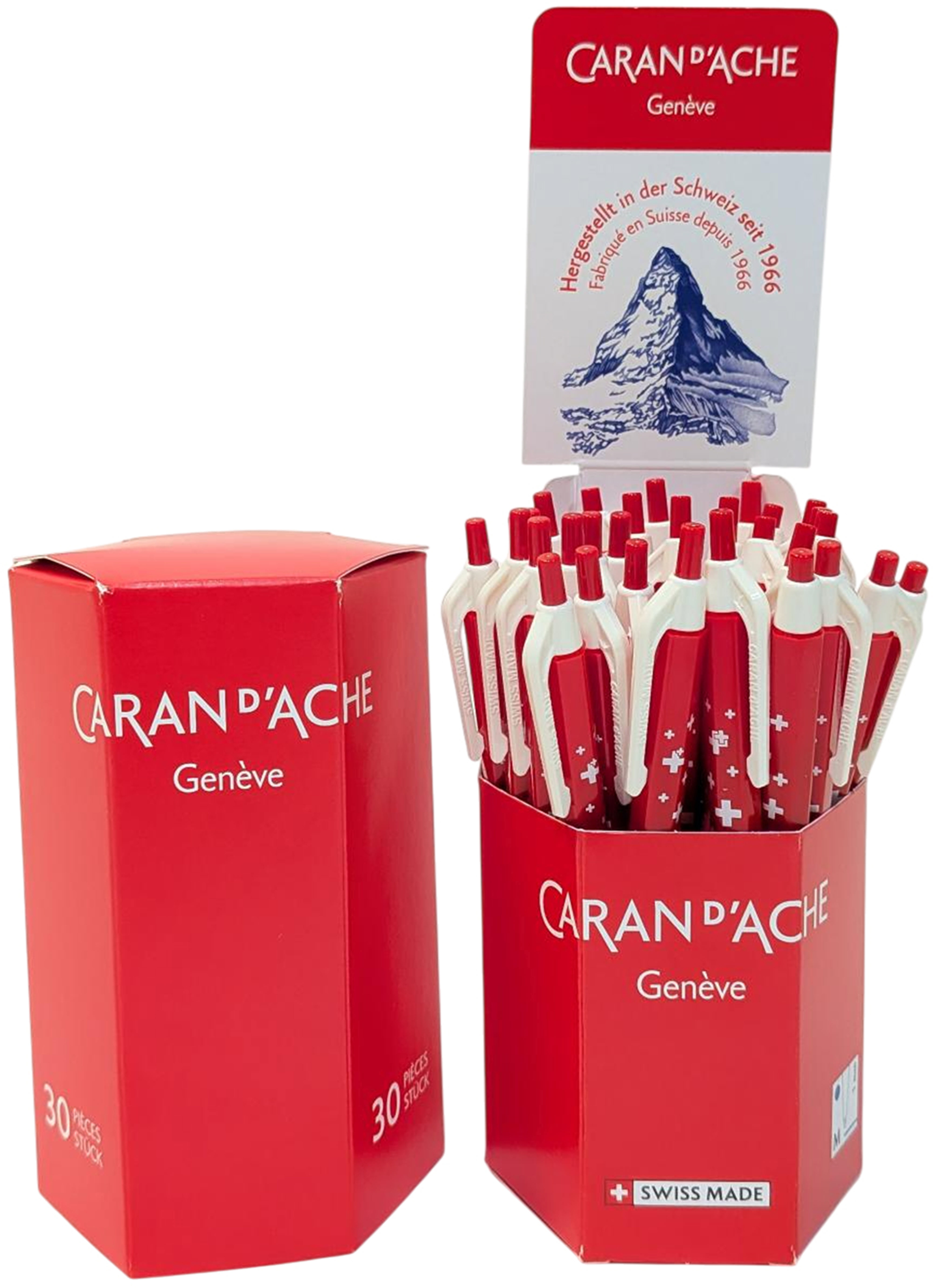 photo CARAN D'ACHE Stylo à bille 825 825.296 Croix suisse 30 pièces