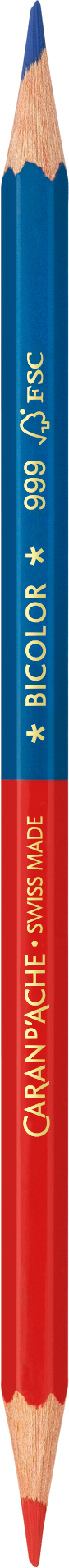 CARAN D'ACHE Crayon de couleur Bicolor 999.300 bleu/rouge bleu/rouge