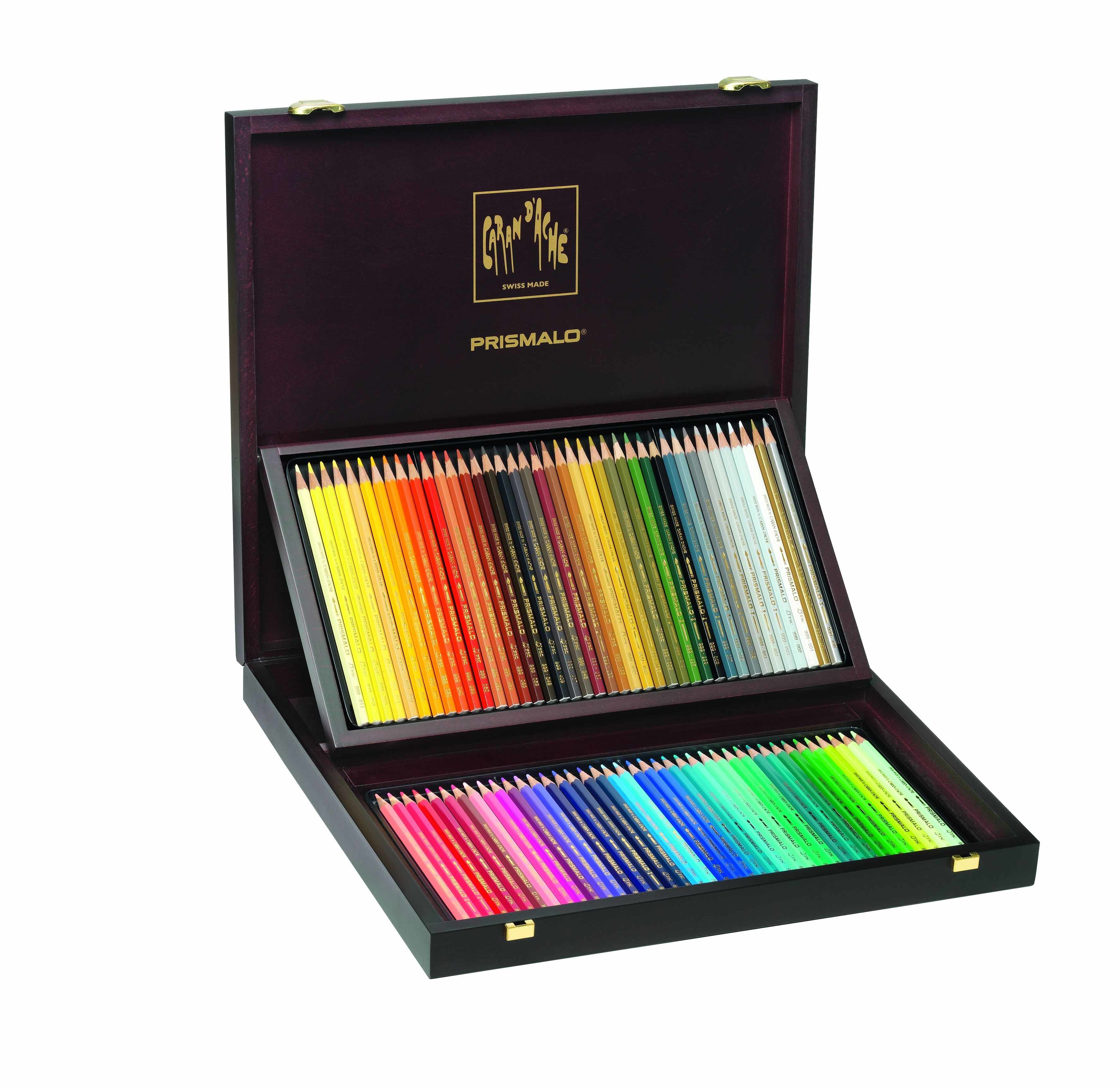 CARAN D'ACHE Crayon de couleur Prismalo 3mm 999.480 ass. cofret bois 80 piece ass. cofret bois 80 pi