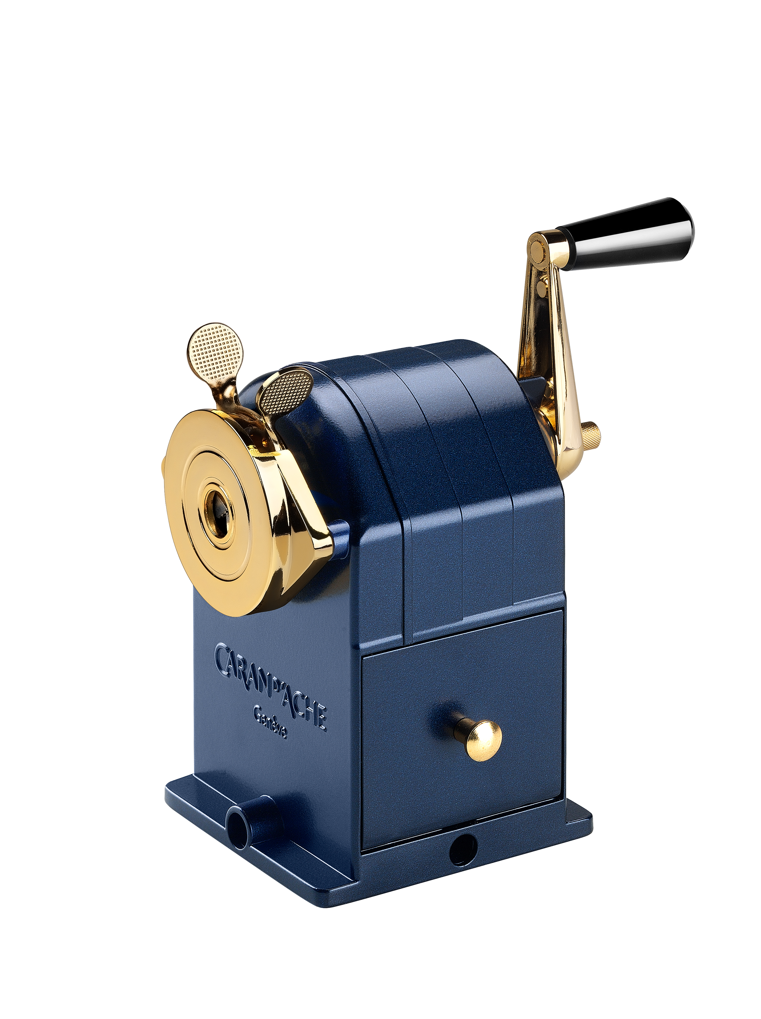 photo CARAN D'ACHE Machine à tailler Cosmic CC0455.024 bleu foncé, p. crayons 4-10mm