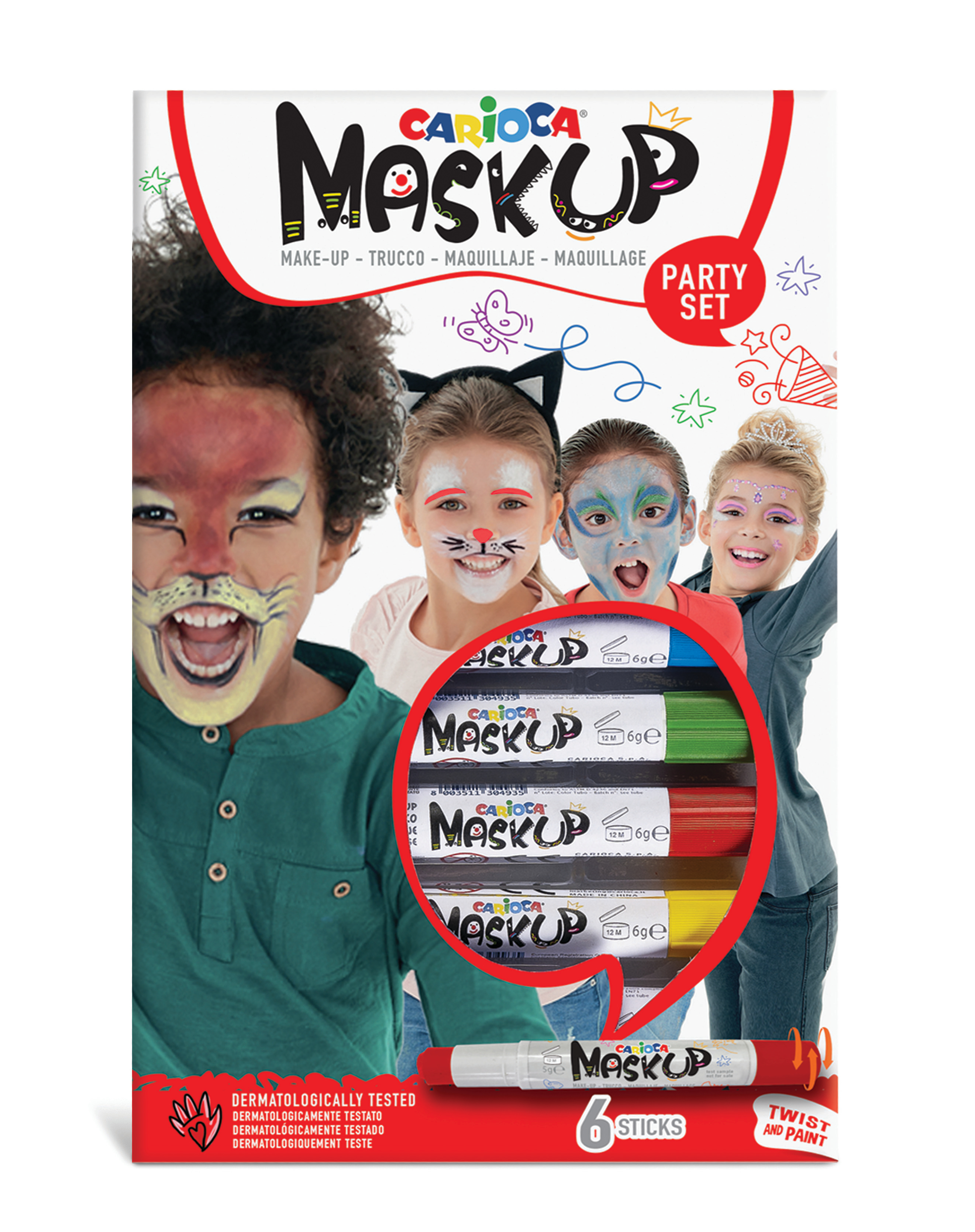 CARIOCA Mask-Up Party Box 004280 ass. 6 pcs.