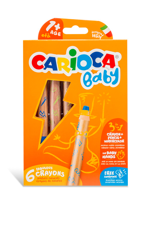 photo CARIOCA Crayons de cire Baby 3 in 1 3493 ass. 6 pcs.
