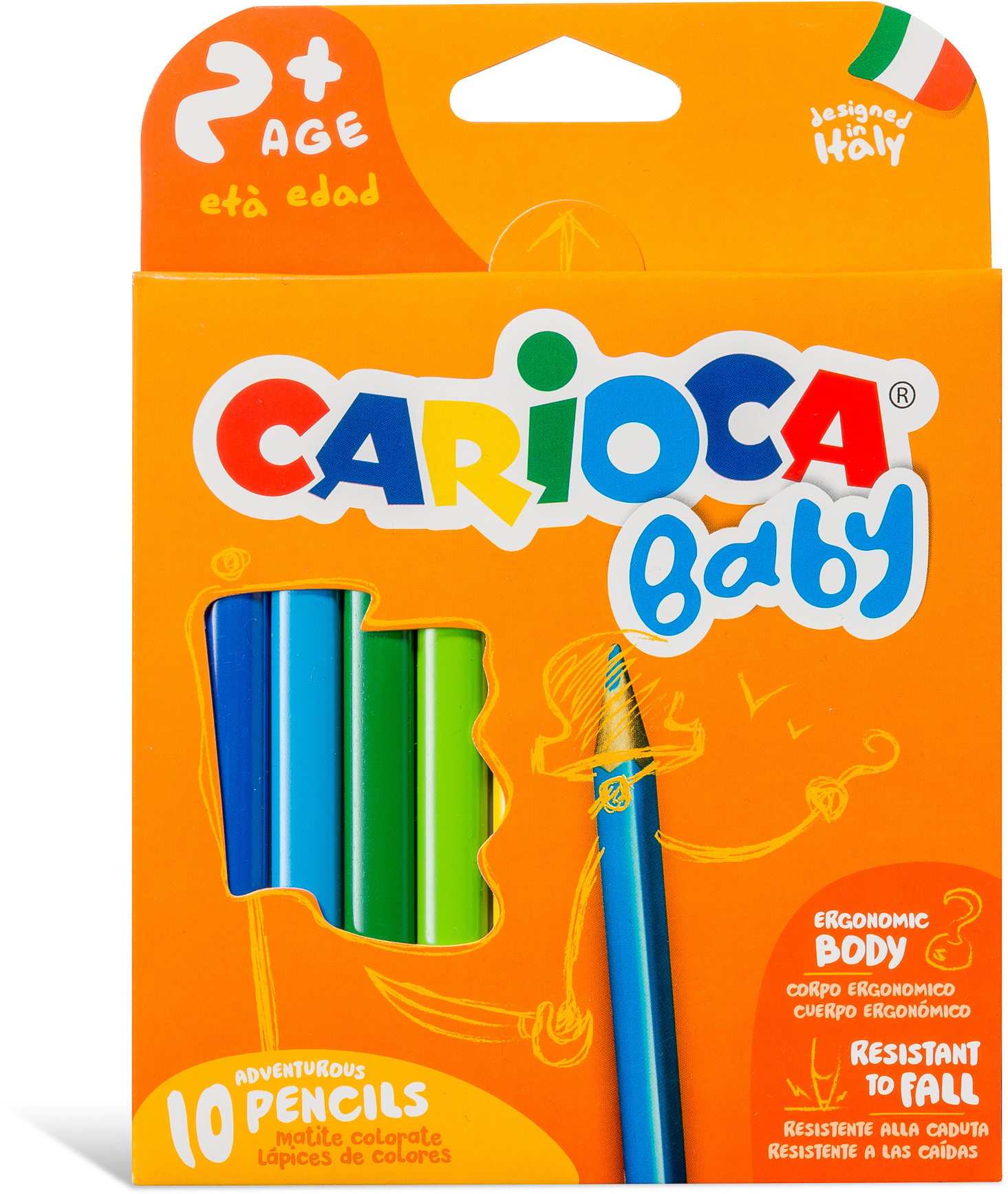 photo CARIOCA Crayons de couleu Baby 42819M 10 pièces