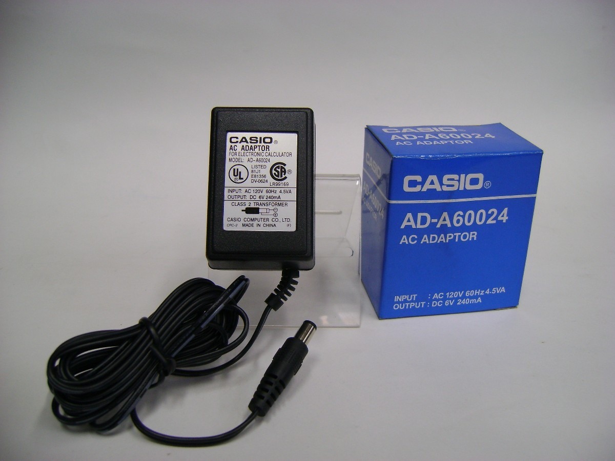 CASIO Transformateur AD-A60024 Source de courant noir