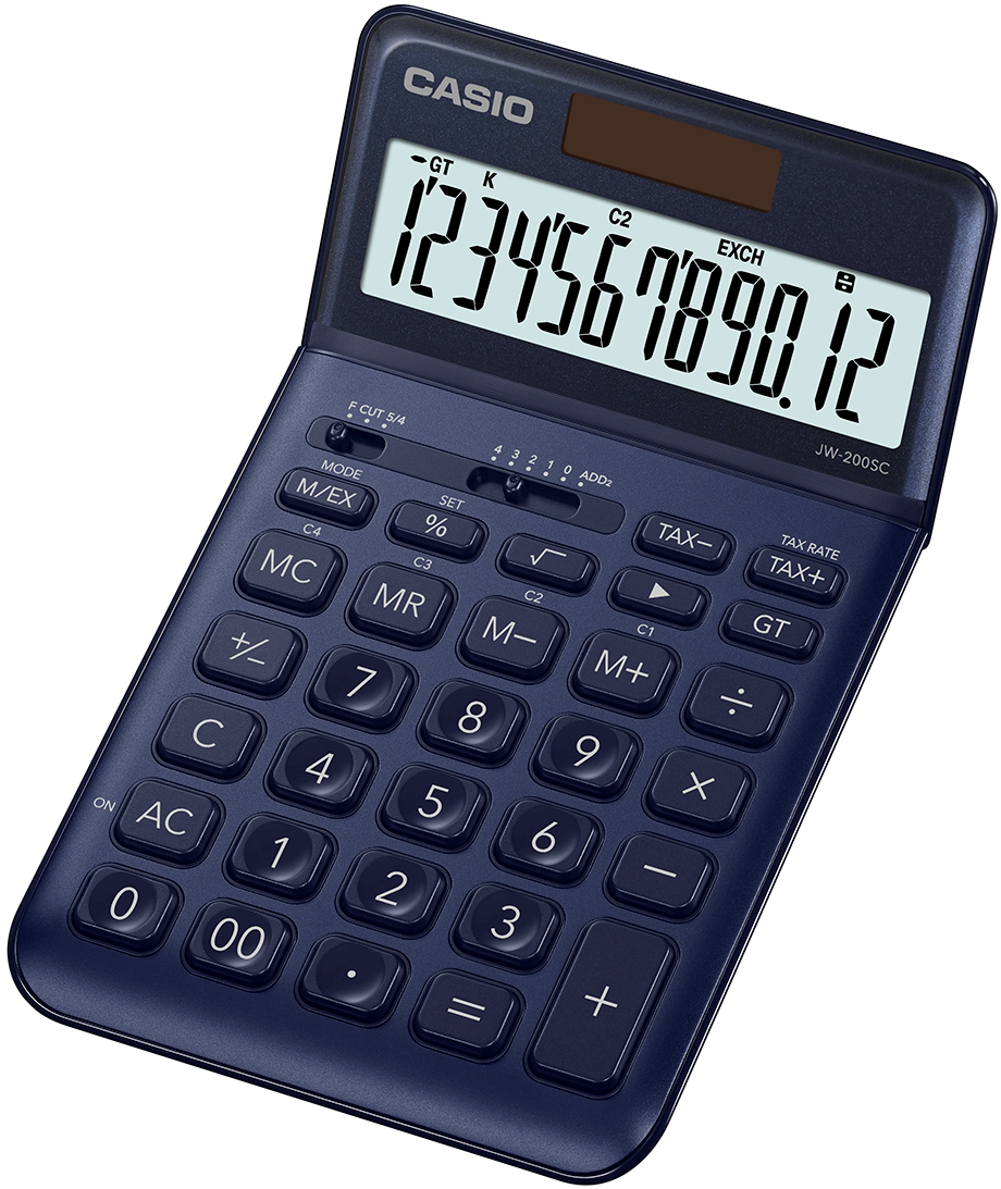 CASIO Calculatrice de table JW-200SC-NY marinebleu