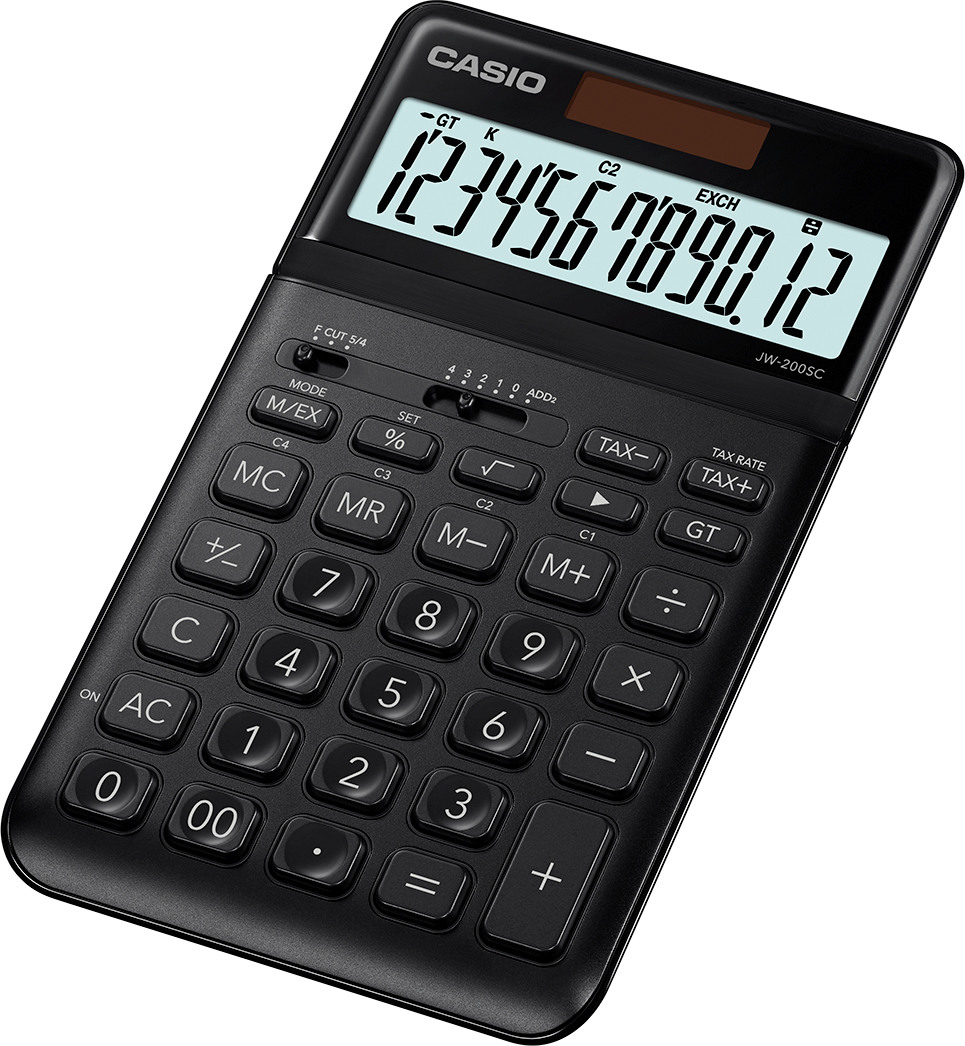 CASIO Calculatrice JW200SCBK 12 chiffres noir