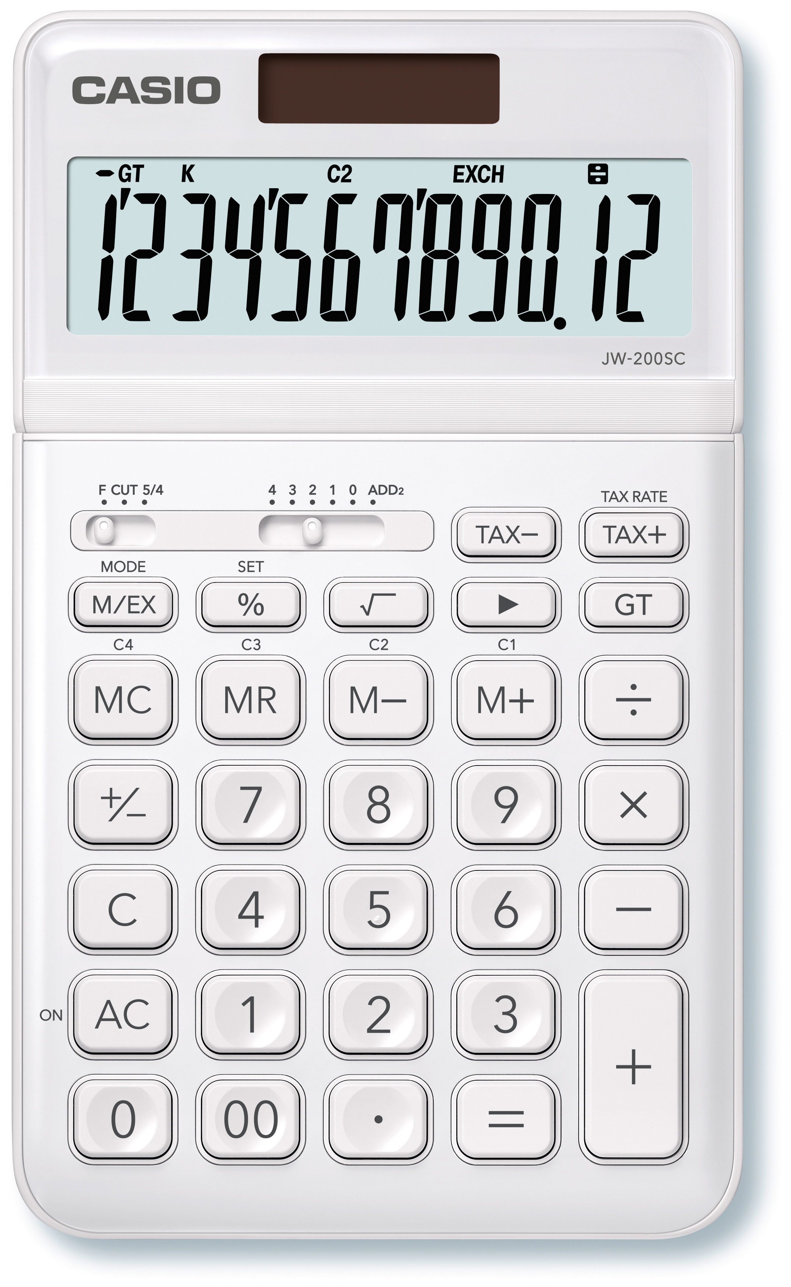 CASIO Calculatrice JW200SCWE 12 chiffres blanc