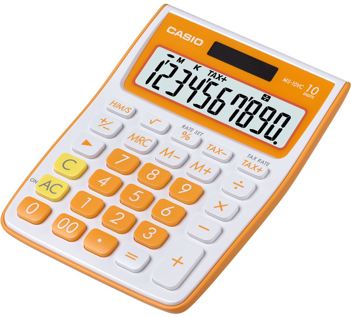 CASIO Calculatrice de table MS-10VC-OE orange