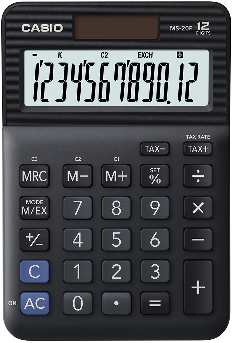 CASIO Calculatrice de table MS-20F noir