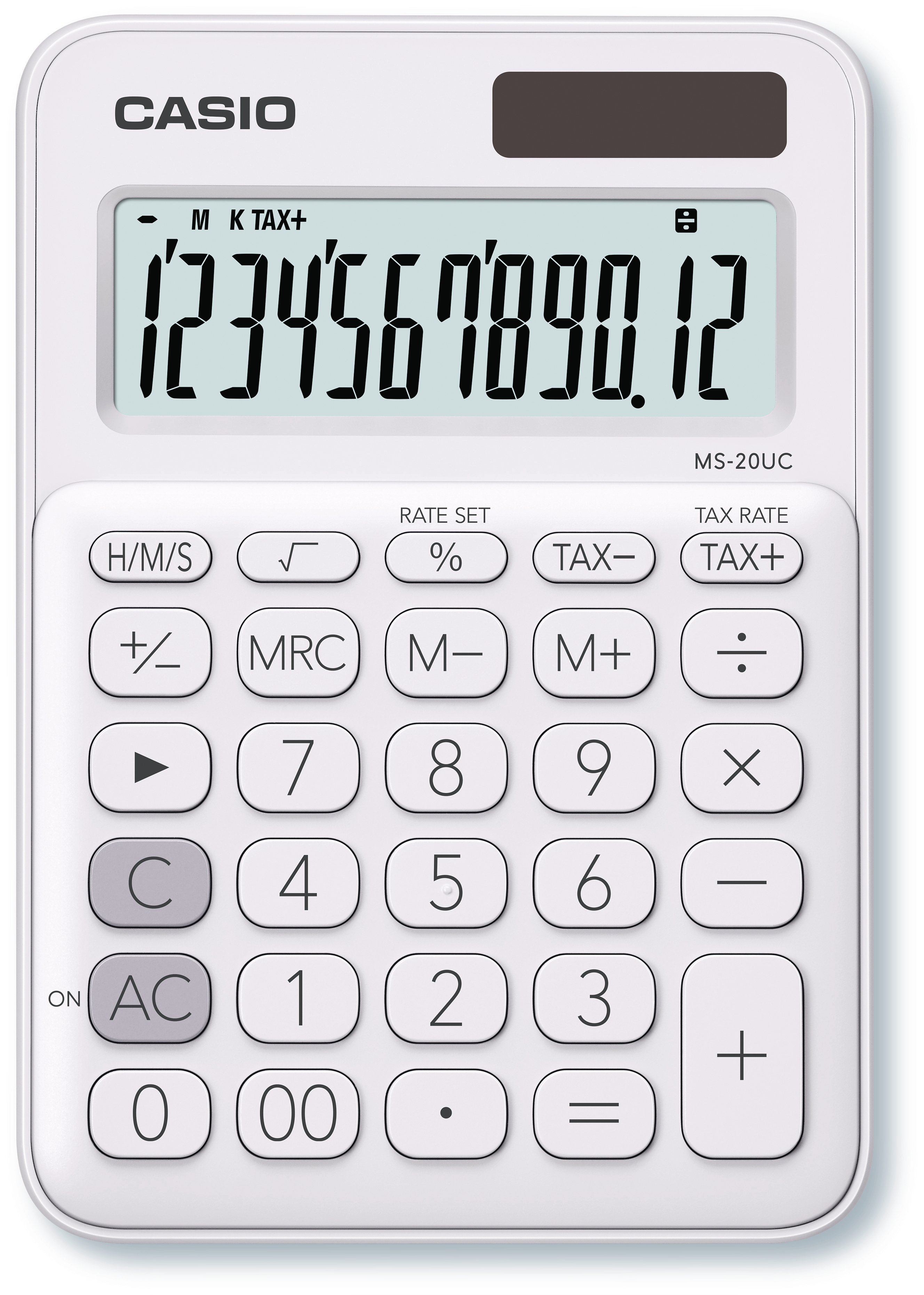 CASIO Calculatrice de table MS-20UC-WE blanc