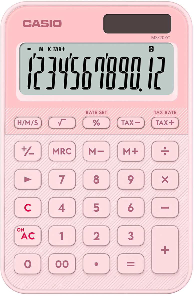 photo CASIO Calculatrice MS-20YC rose clair