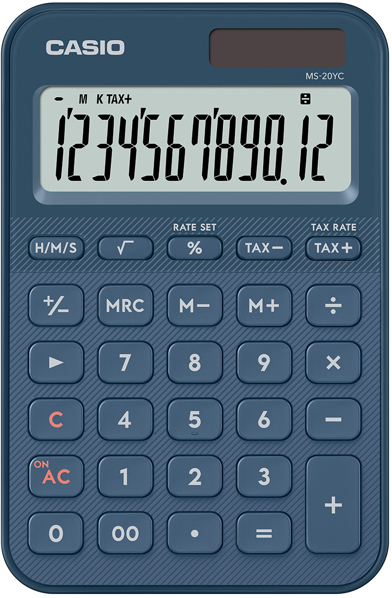 photo CASIO Calculatrice MS-20YC bleu foncé