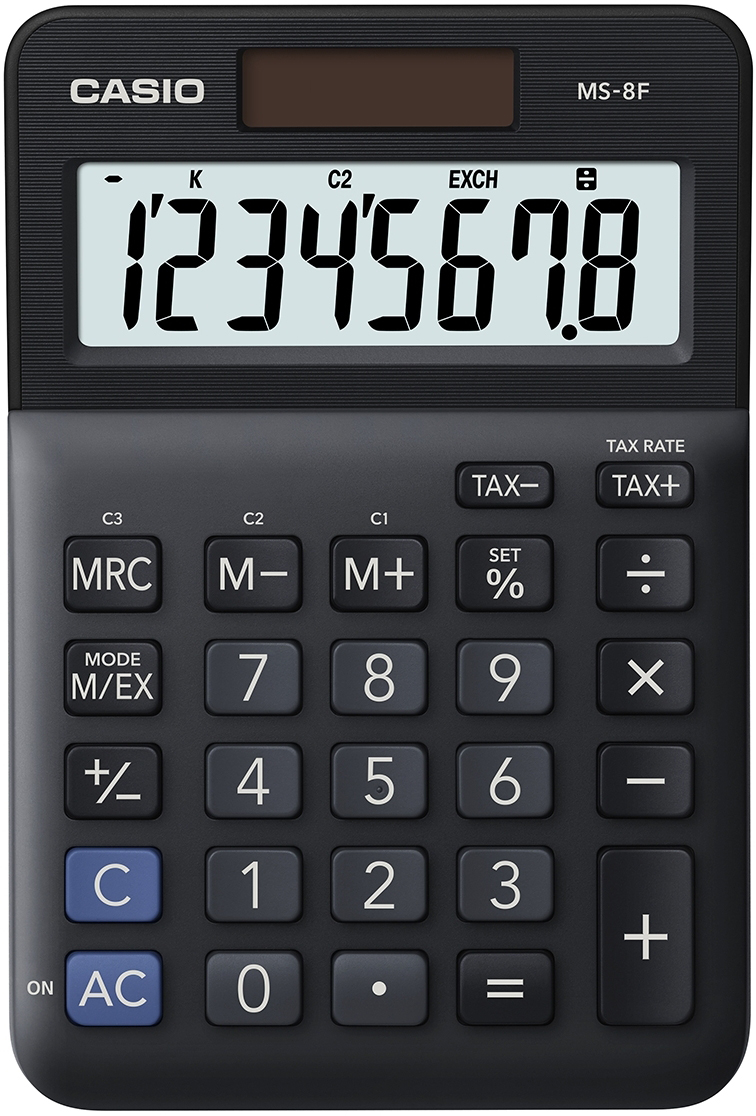 CASIO Calculatrice de table MS-8F noir