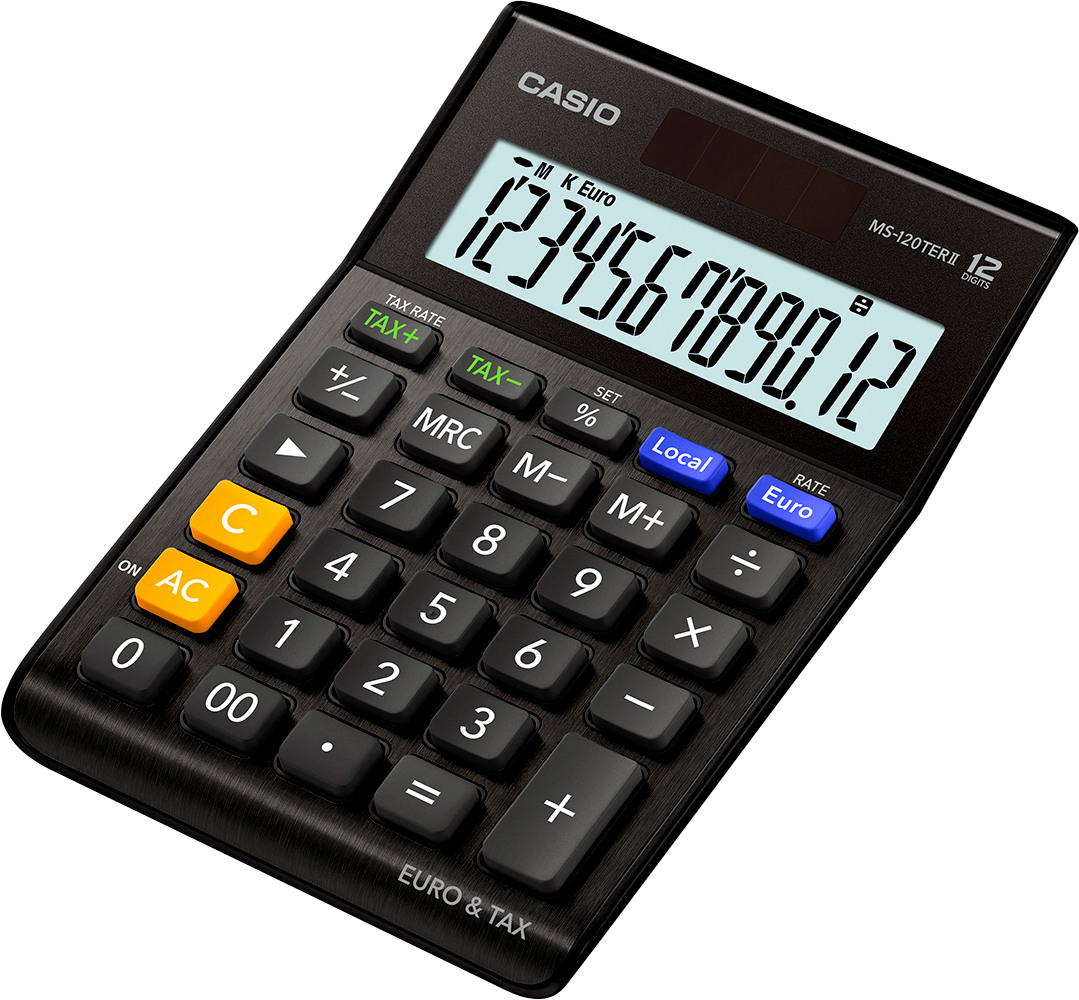 CASIO Calculatrice Euro EXTRA BIC MS120TERL 12 chiffres noir