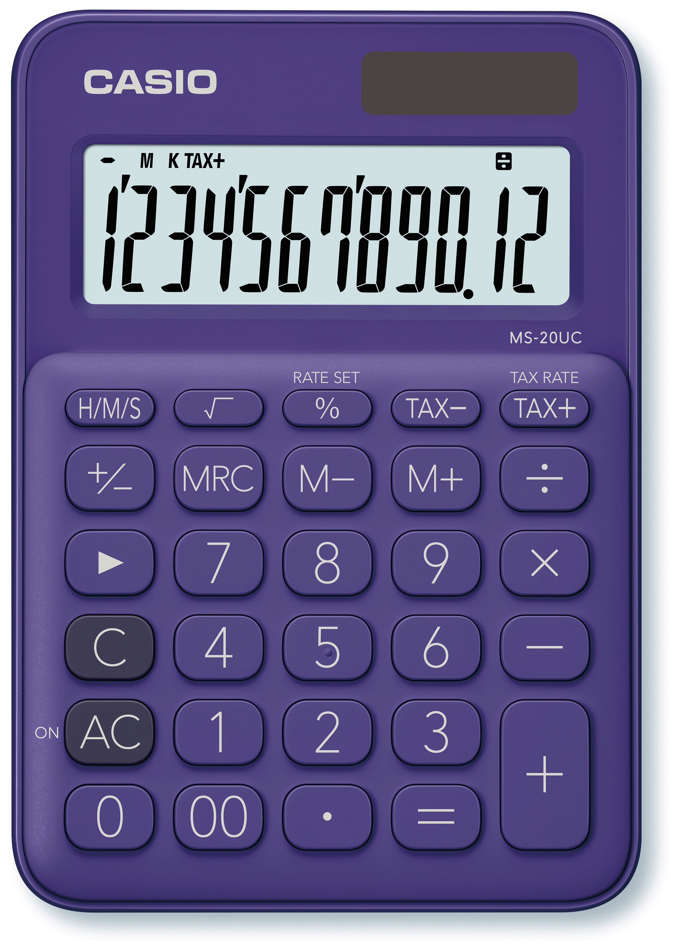 CASIO Calculatrice Mini MS20UCPL 12 chiffres violet