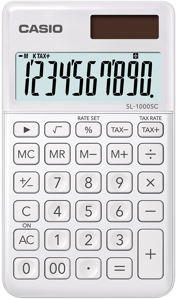 CASIO Calculatrice SL-1000SC-WE blanc