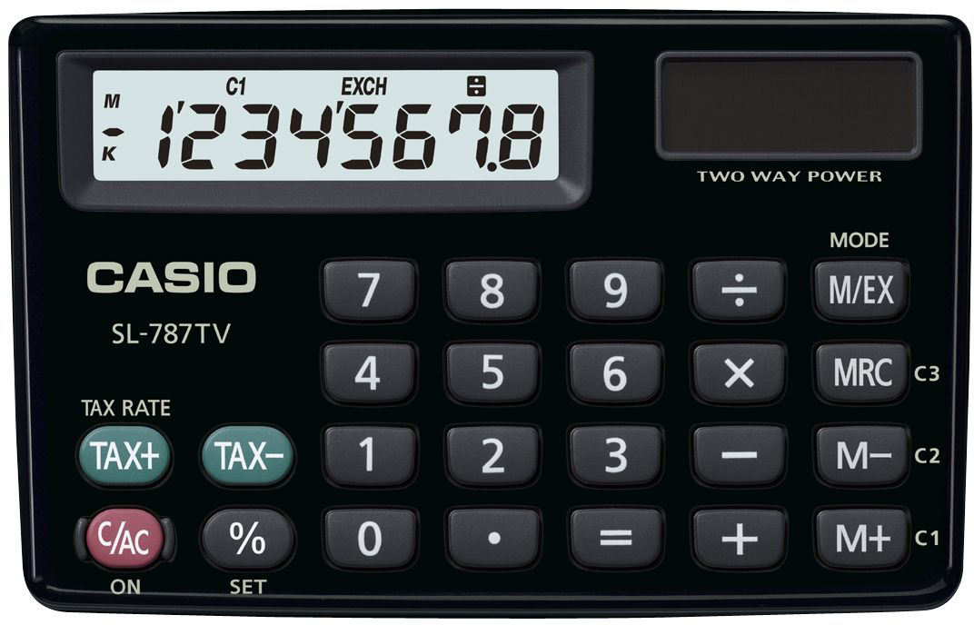 CASIO Calculatrice SL-787TV-BK