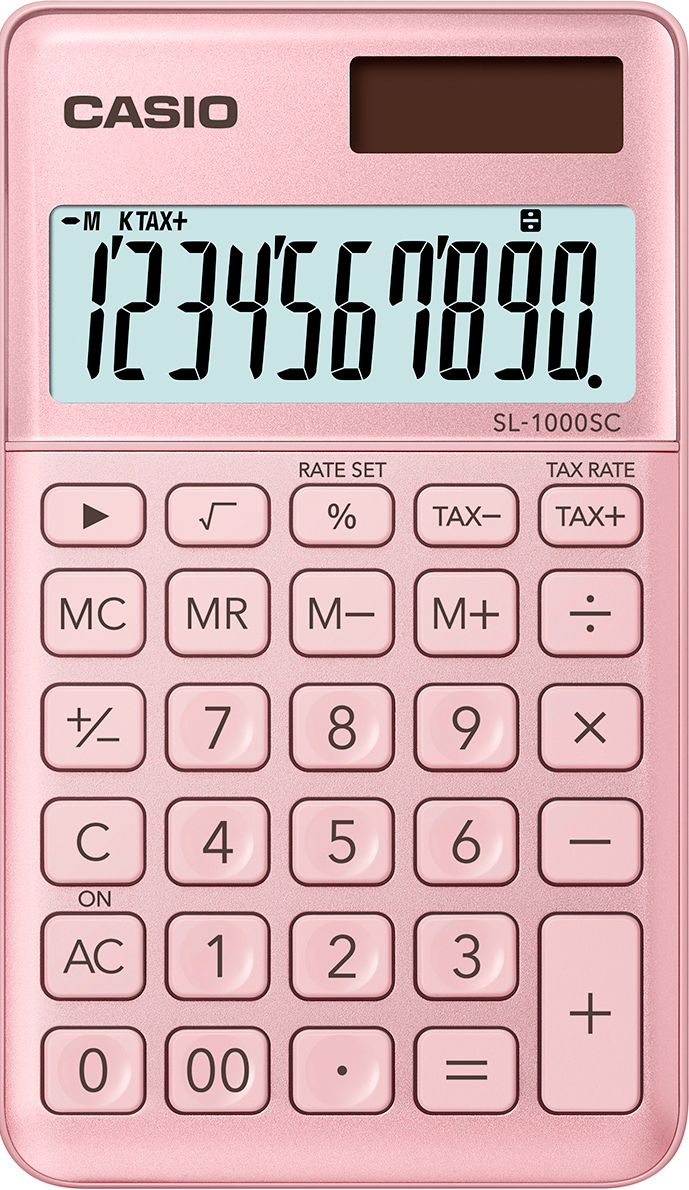 CASIO Calculatrice BIC SL1000SCP 10 chiffres pink