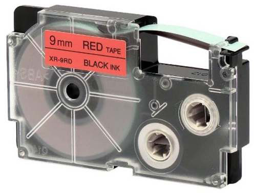 CASIO Ruban 9mm/8m XR-9RD1 noir/rouge