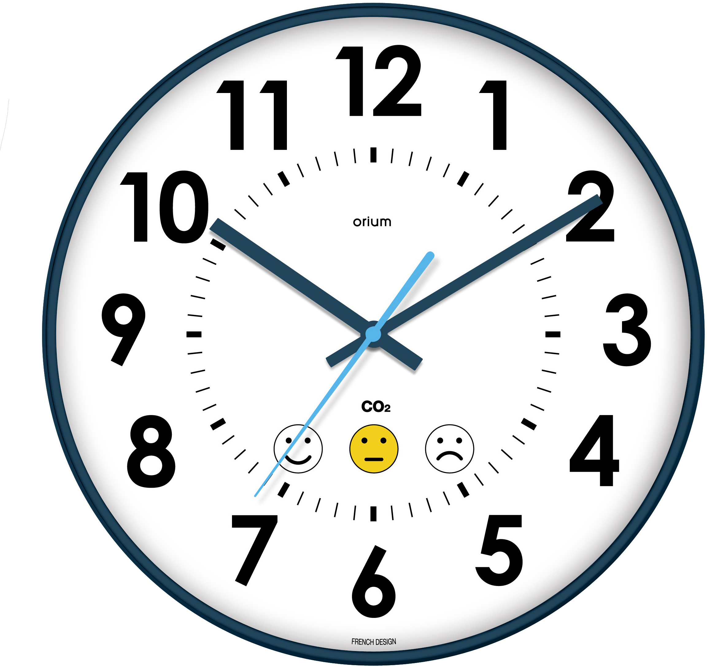 photo CEP Horloge murale 35cm 2113440141 blanc, avec capteur de CO2