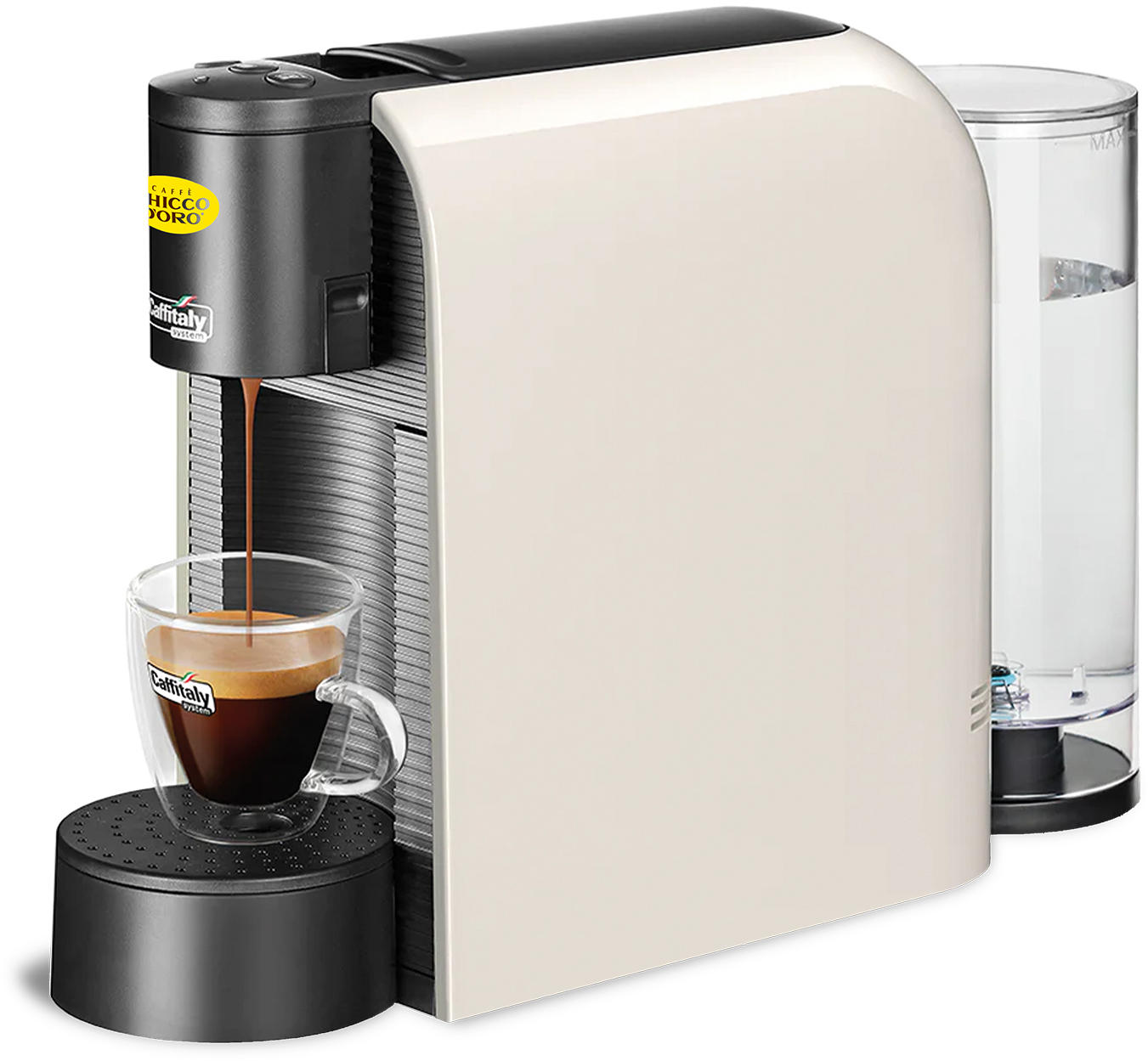 photo CHICCO D'ORO Machine à café S36 VOLTA 803922-WHI pour système Caffitaly blanc