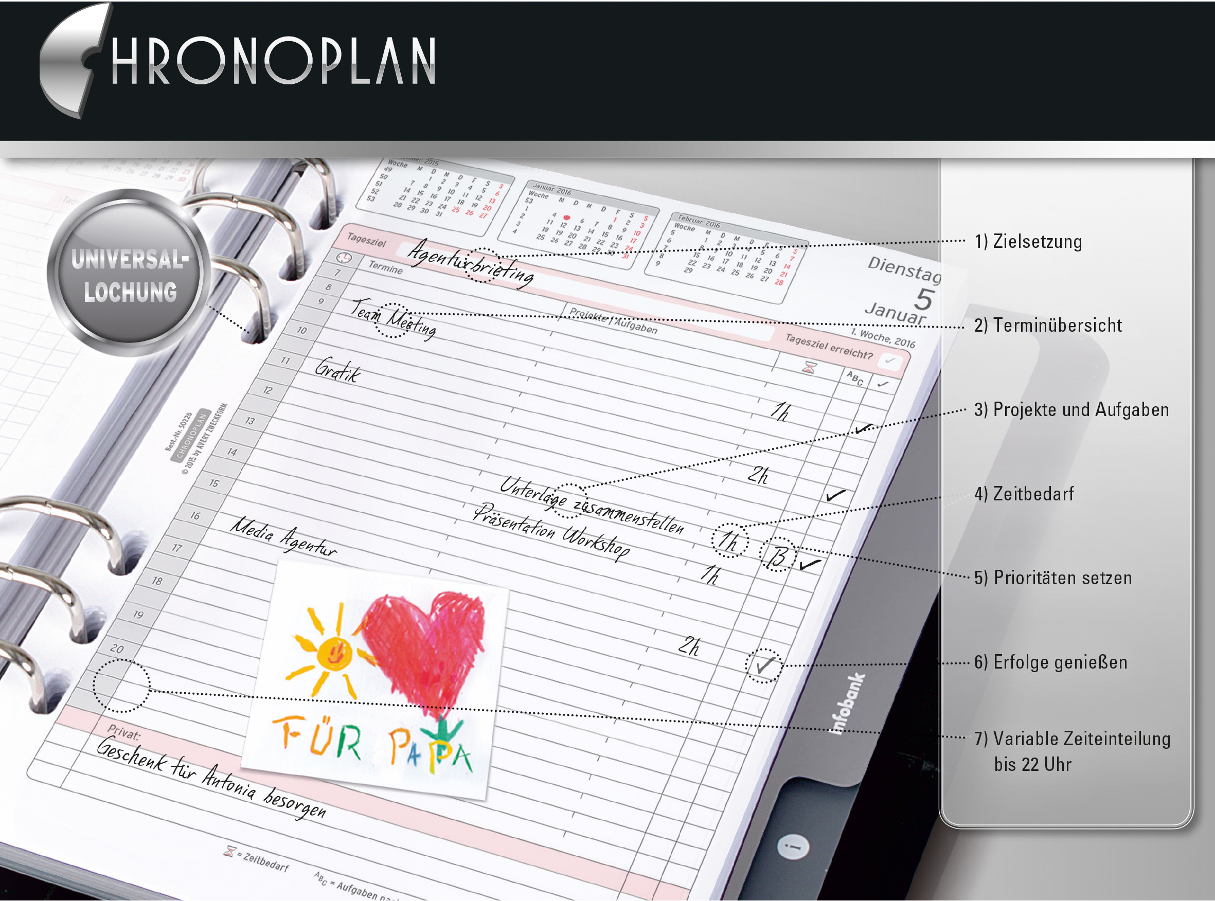 CHRONOPLAN Plans mensuels 2025 50285Z.25 1M/1S A5