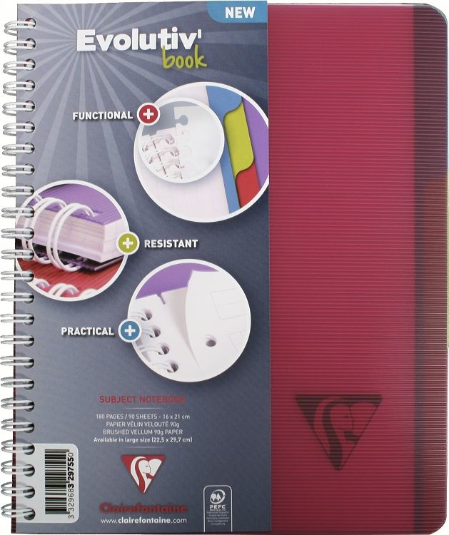 CLAIREFONTAINE LINICOLOR Cahier A5+ 329755 5mm 90 feuilles 5mm 90 feuilles