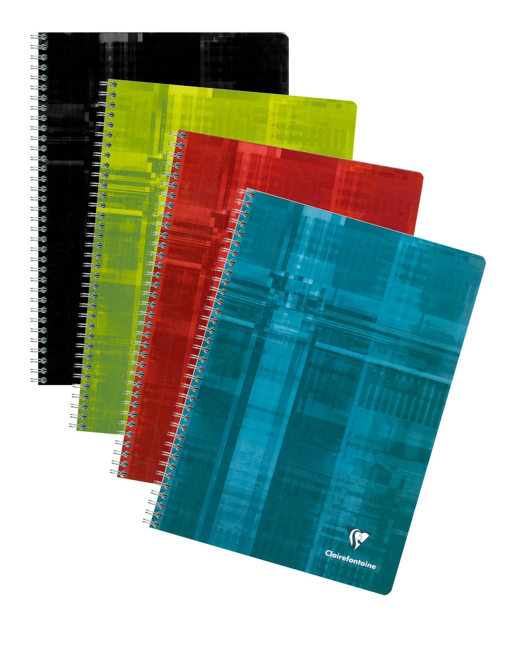 photo CLAIREFONTAINE Cahier spirale A4 68162C ass., quadrillé, 5mm 90 feuil.