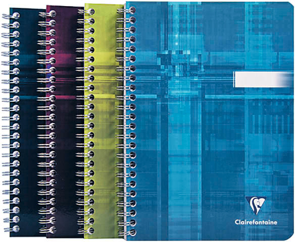 photo CLAIREFONTAINE Cahier spirale A5 8536C ass., ligné 50 feuil.