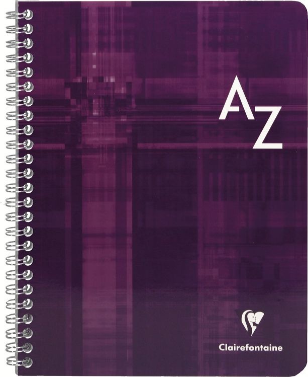 CLAIREFONTAINE Carnet spirale ass. 17x22cm 8949 5mm, A-Z 50 feuilles