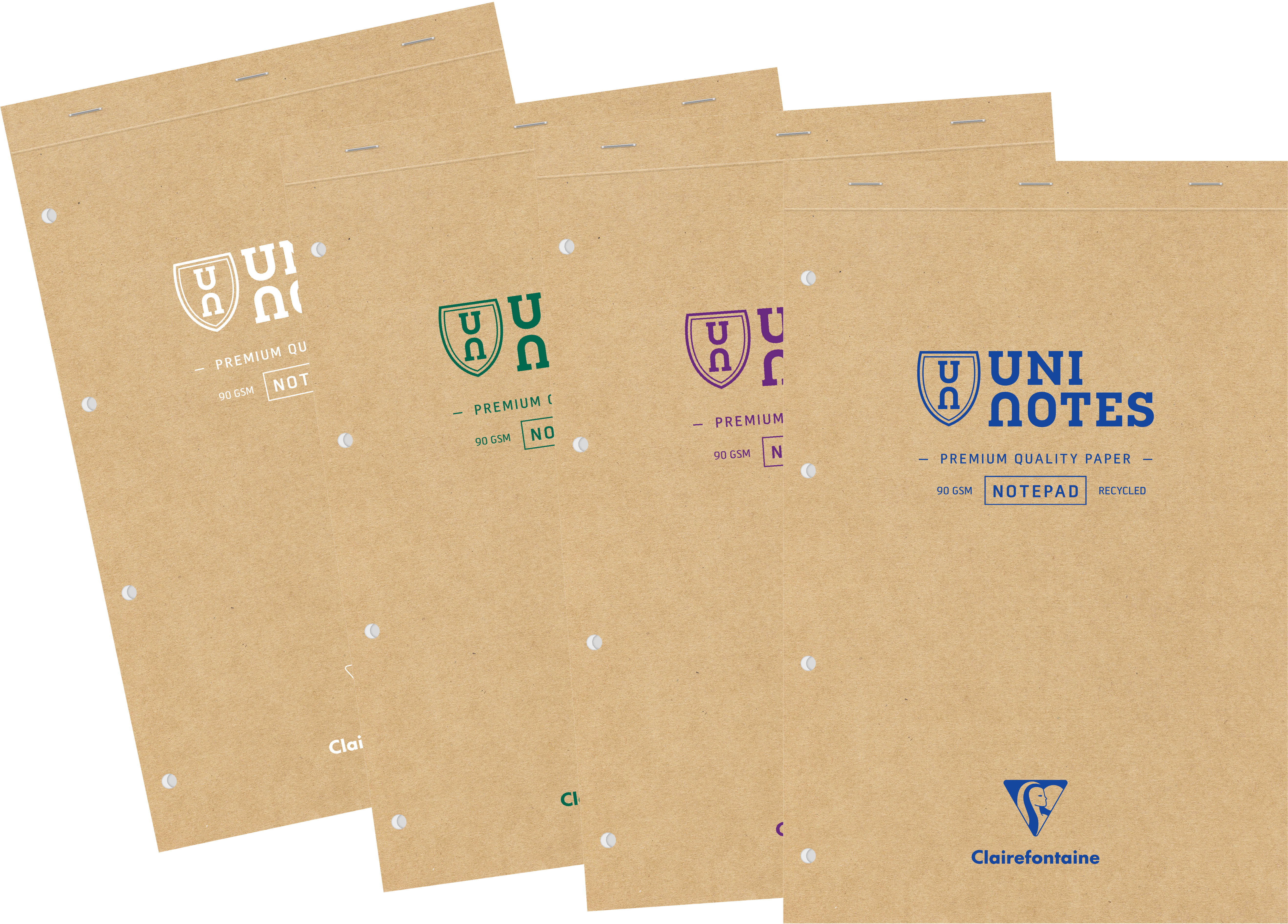 photo CLAIREFONTAINE Bloc-notes Uni Notes A4+ 9873C marron, carreaux 70 feuilles