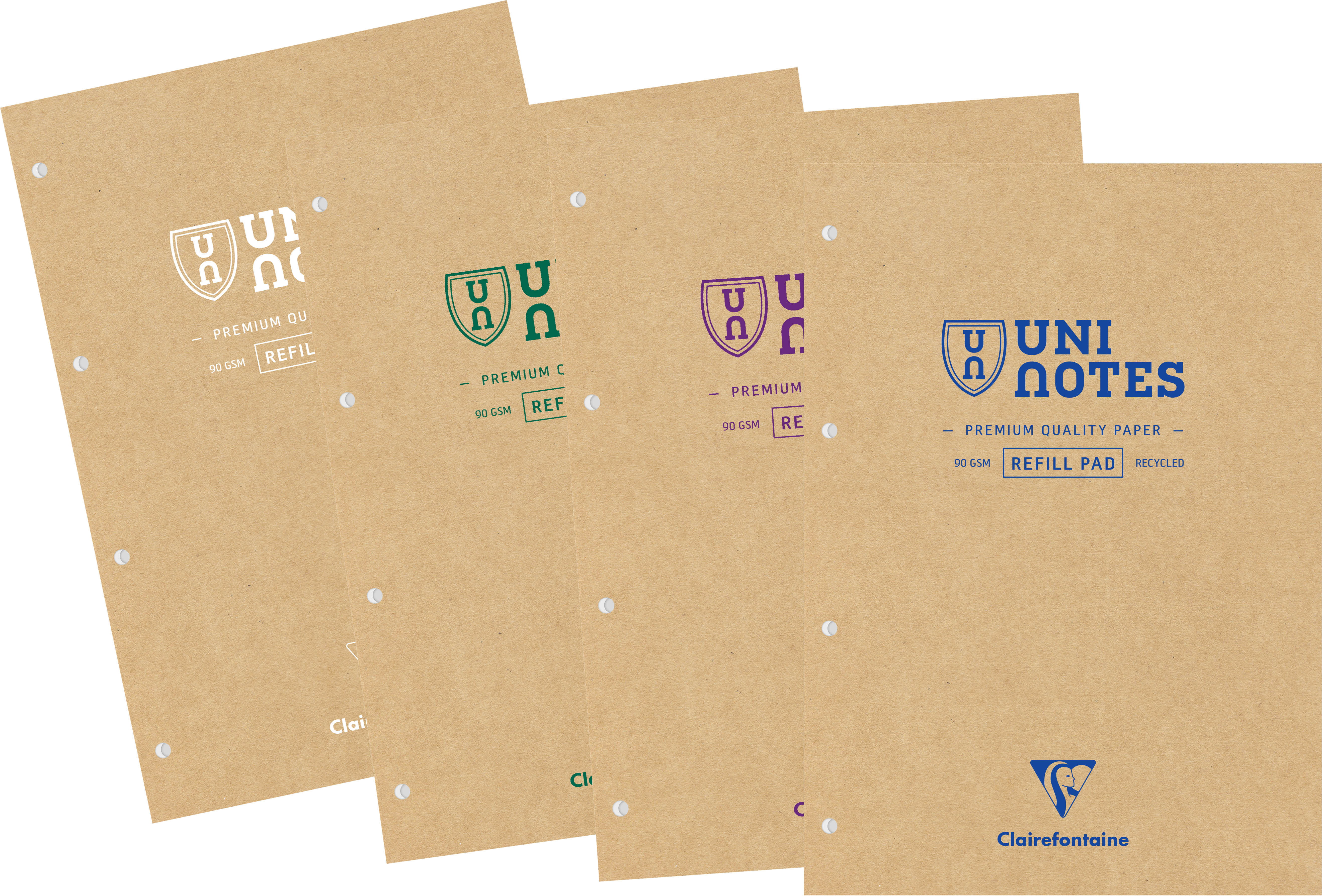 photo CLAIREFONTAINE Bloc-notes Uni Notes A4 9882C marron, carreaux 100 feuilles