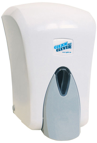 photo CLEAN AND CLEVER Dispenser Crème de savon 1lt 42153 SMA402 blanc, plastique