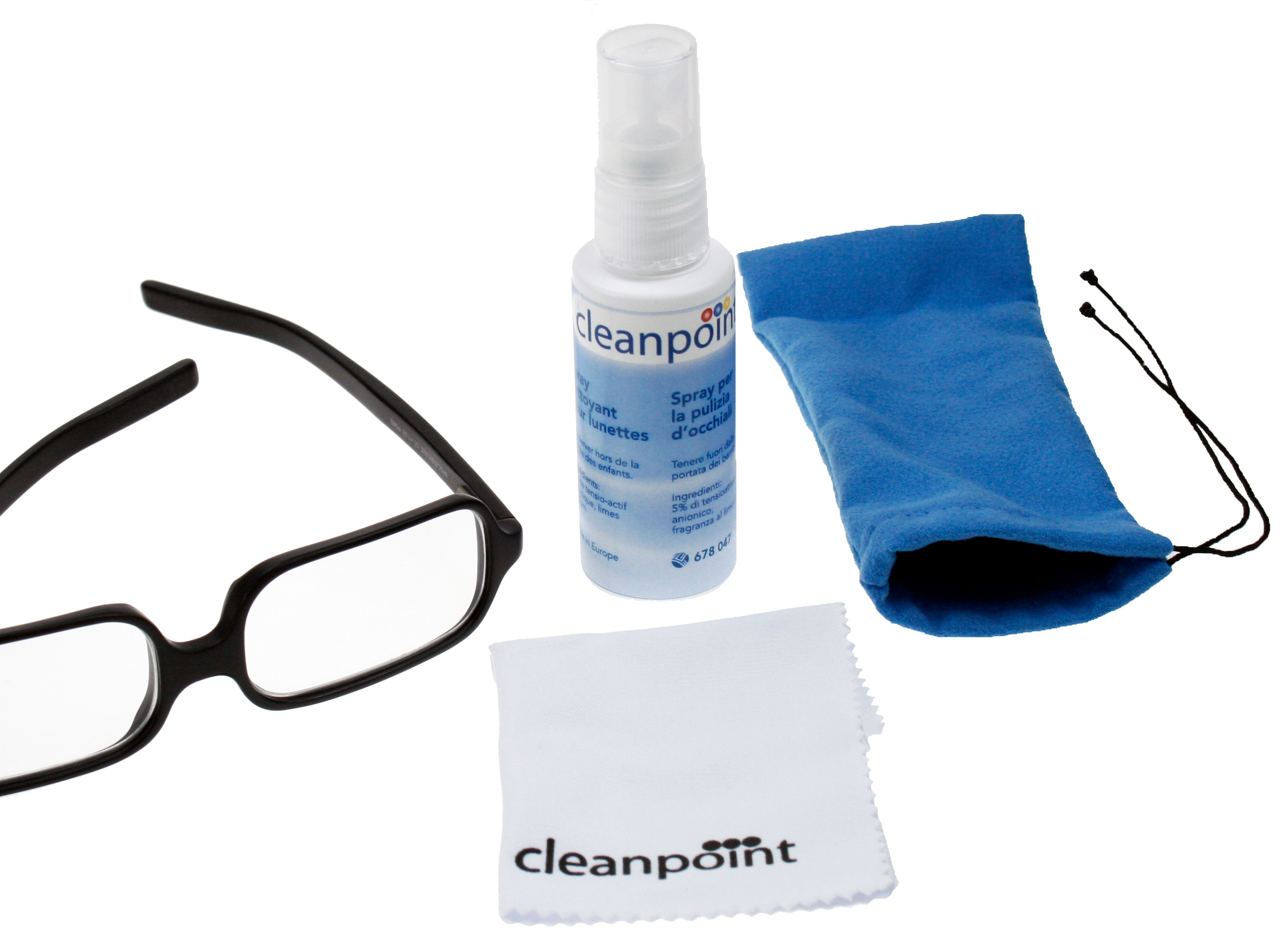 CLEANPOINT Set nettoyage lunettes 678047 30ml 3 pcs.
