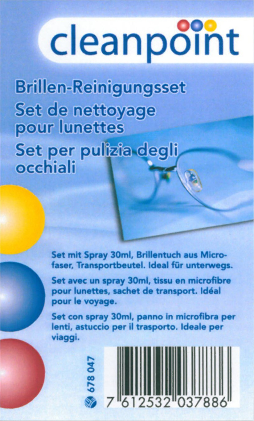 CLEANPOINT Set nettoyage lunettes 678047 30ml 3 pcs.