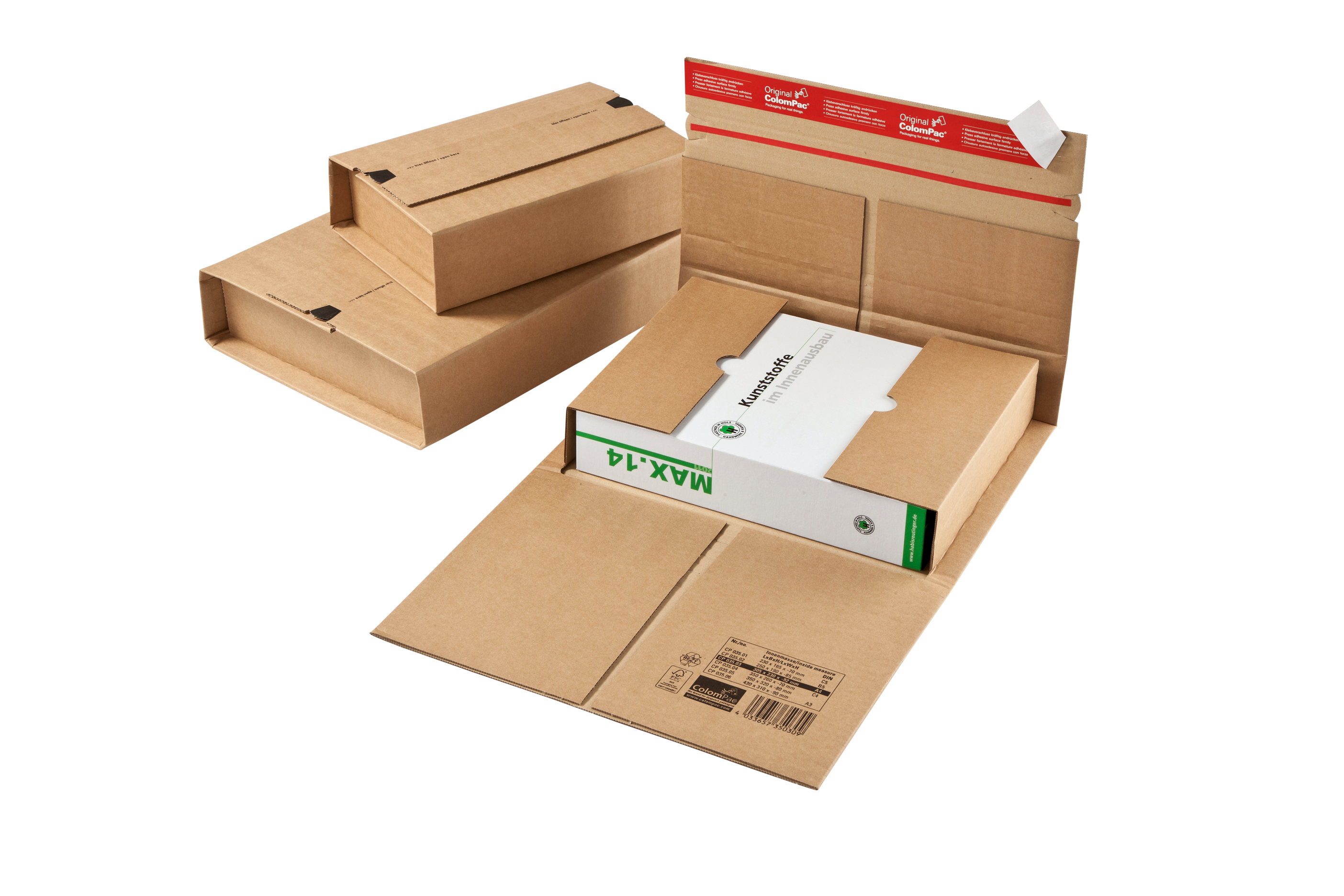 COLOMPAC Emballage univ. A5 2053512 230x165x70mm brun 20 pcs.