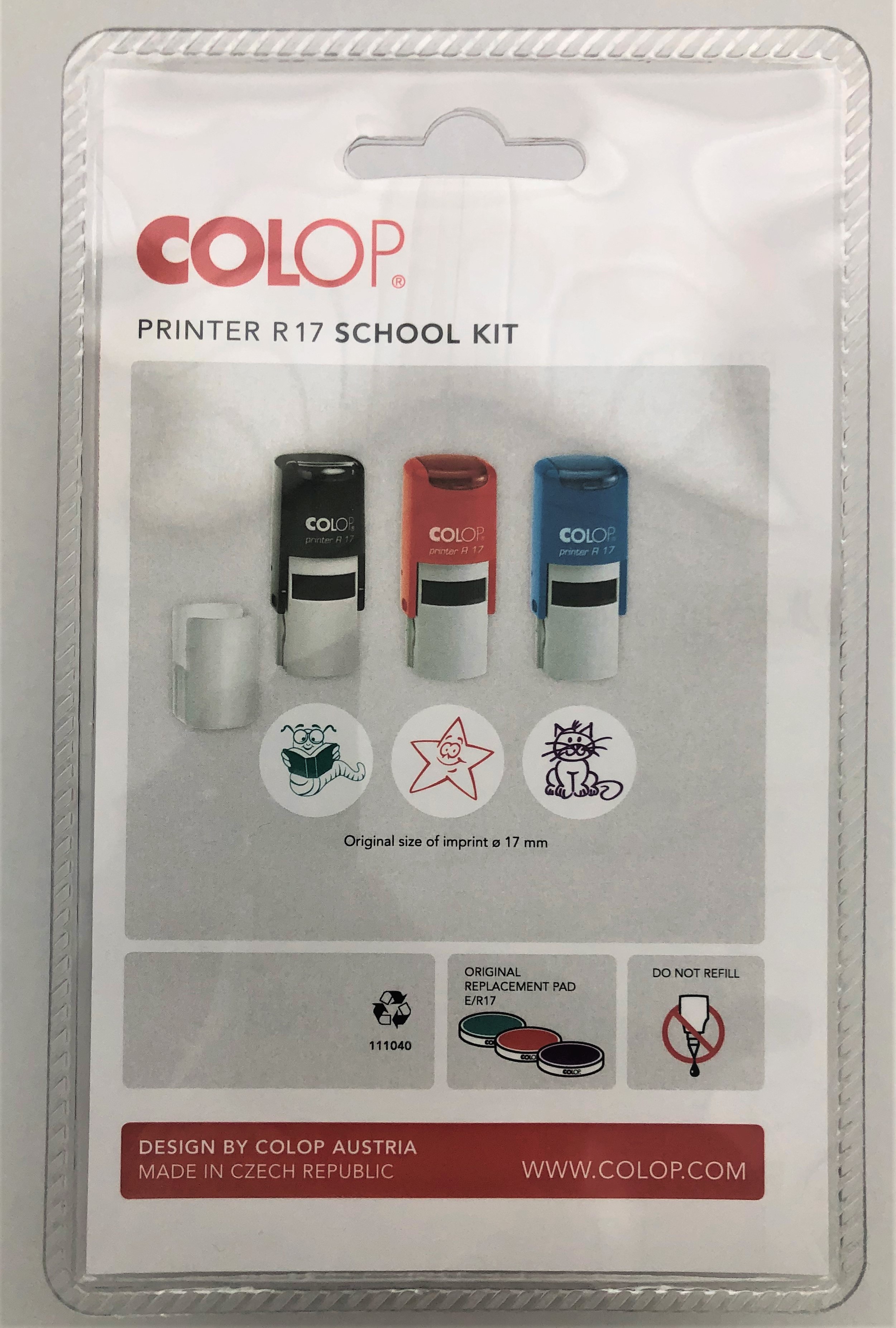 COLOP Tampon Schoolkit 154227 Ver, Star, Chat