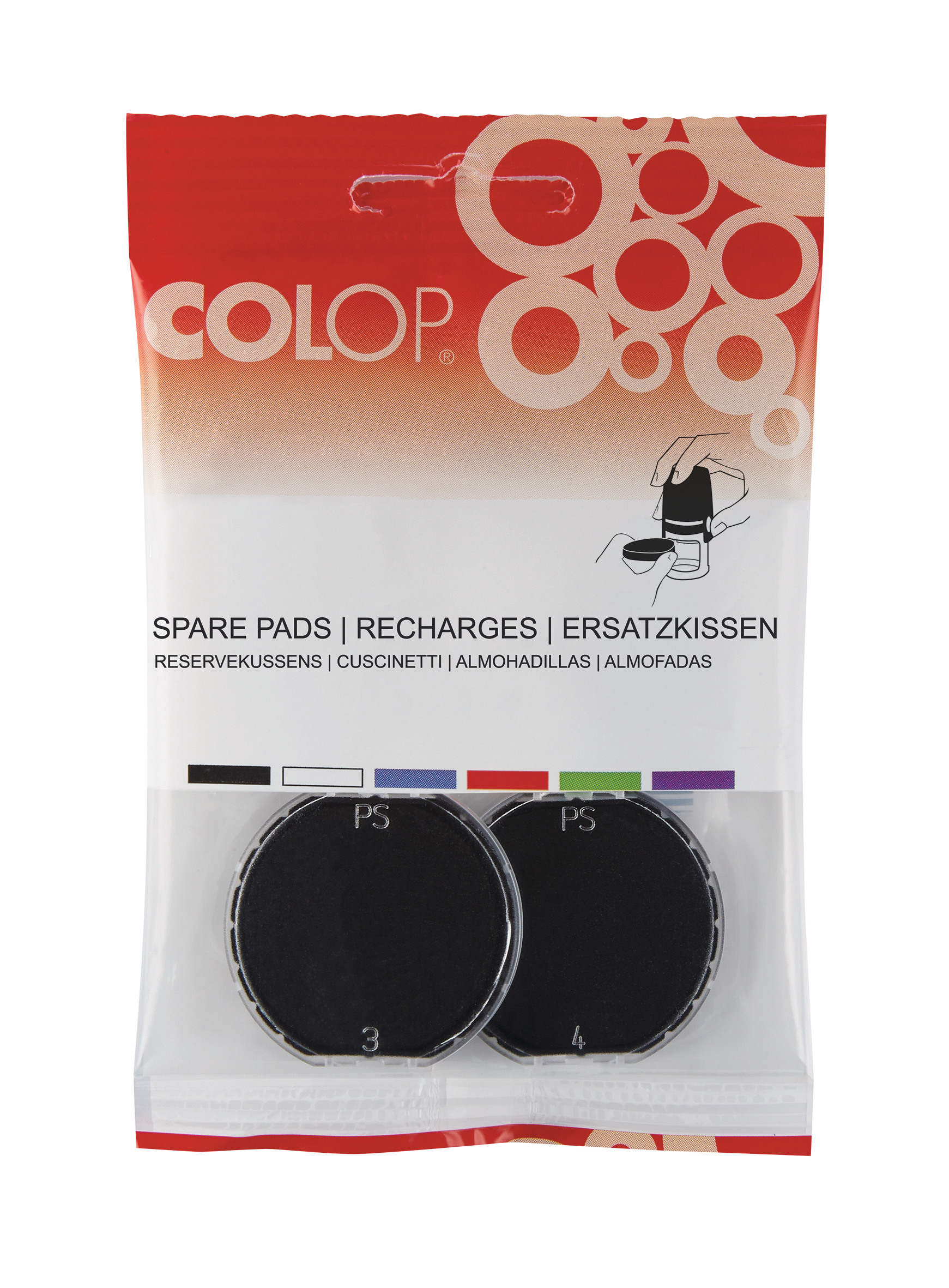 COLOP Tampon encreur E/R30 rouge 2 tcs.