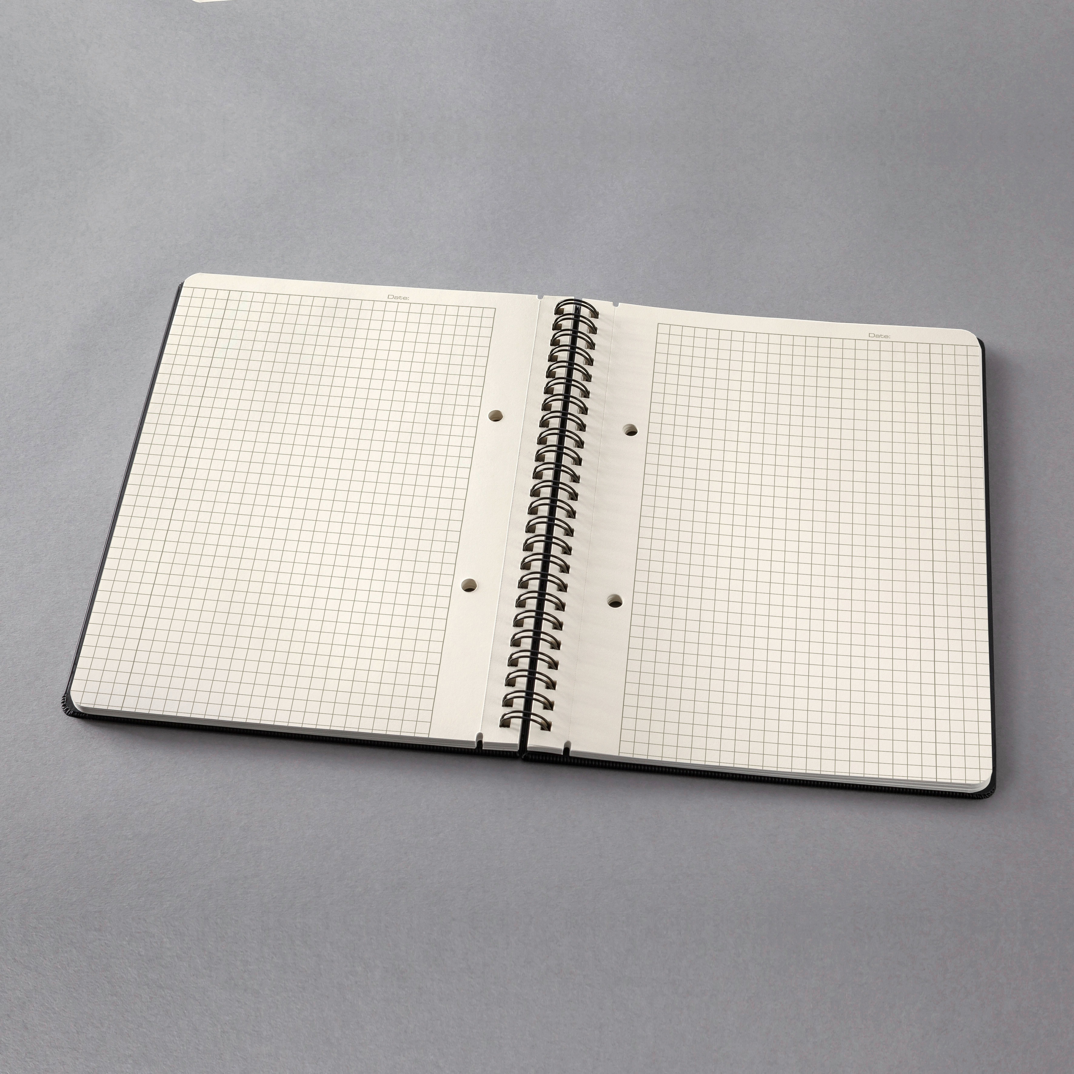 CONCEPTUM Carnet spirale A5 CO822 Softwave black,quadr.