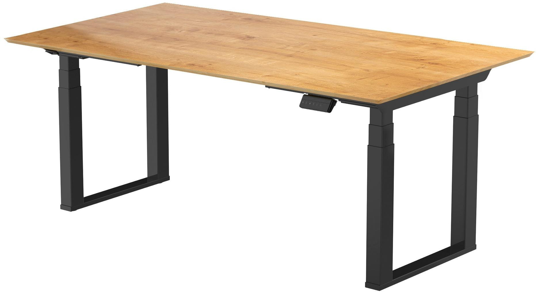 photo CONTINI Table de bureau 180x80cm 109451 chêne/noir, ET225Q