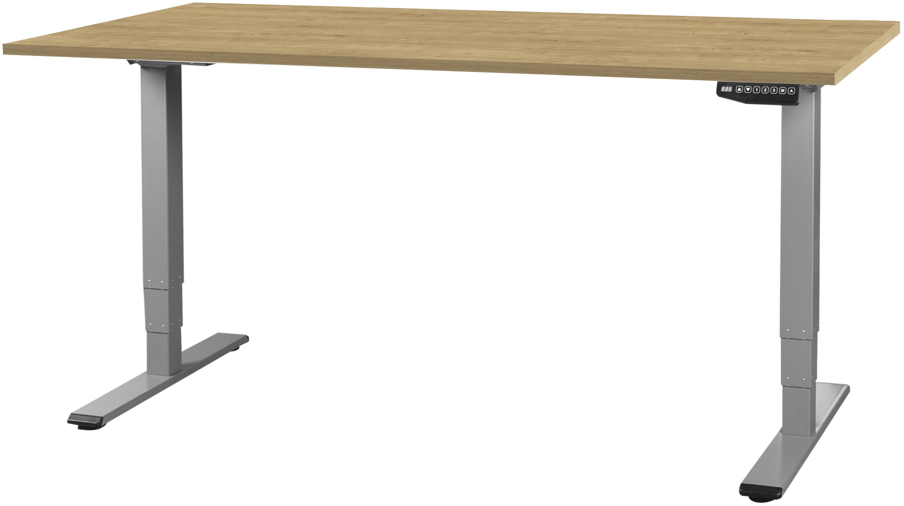 photo CONTINI Table de bureau 160x80cm 109886 chêne/gris