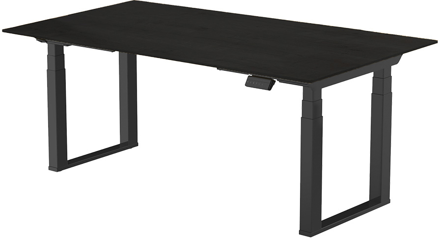 photo CONTINI Table de bureau 180x80cm 112186 noir/noir, ET223Q