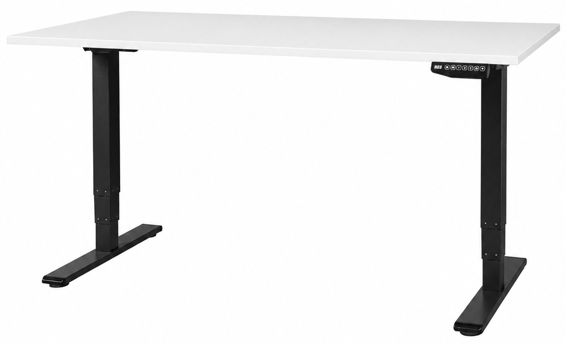 photo CONTINI Table de bureau 160x80cm 115174 blanc/noir