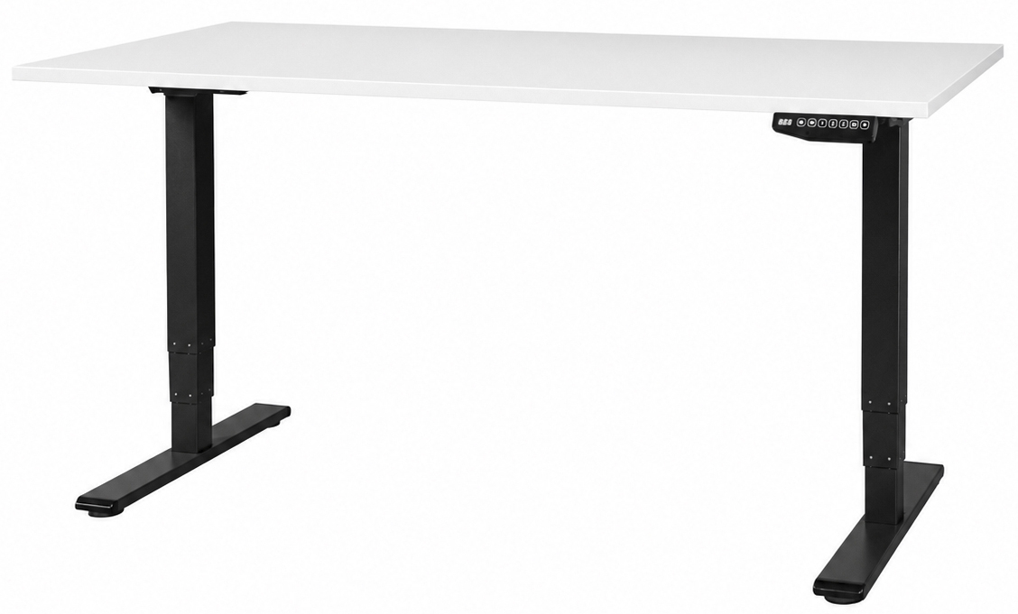 photo CONTINI Table de bureau 140x80cm 115220 blanc/noir