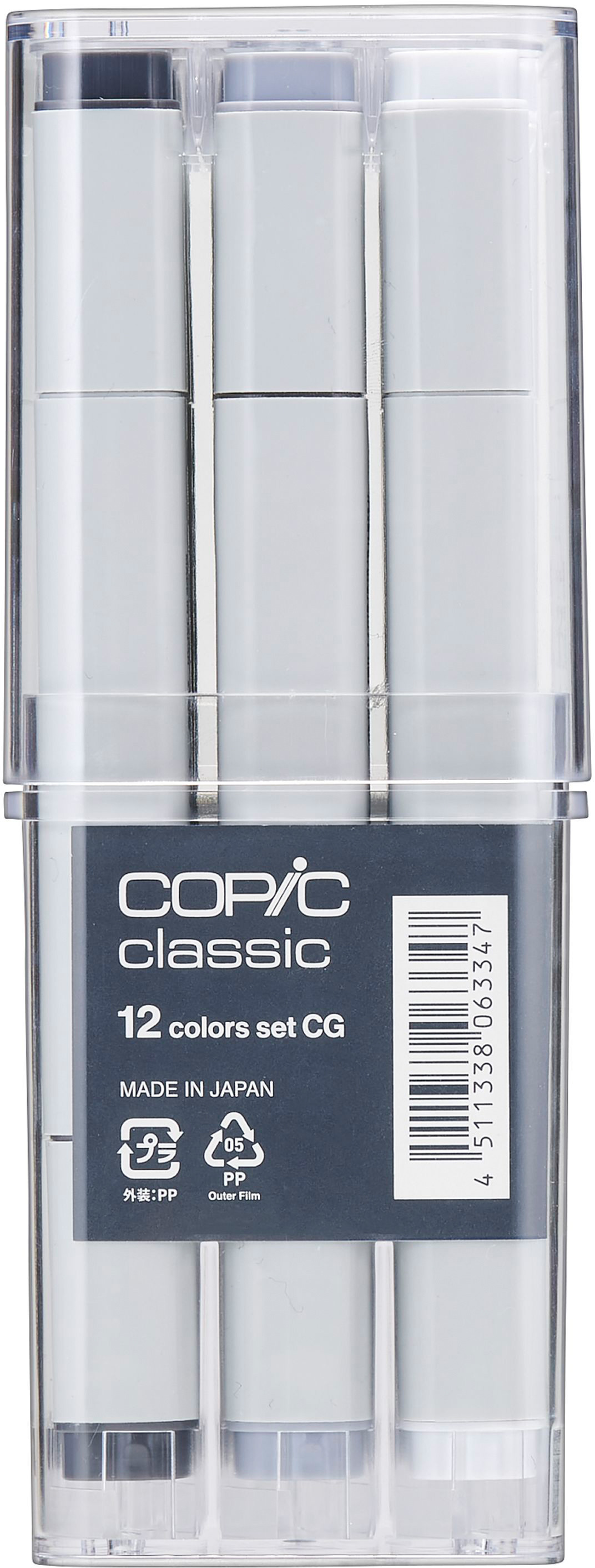 COPIC Marker Classic 20075151 grey-Set CG, 12 pcs.