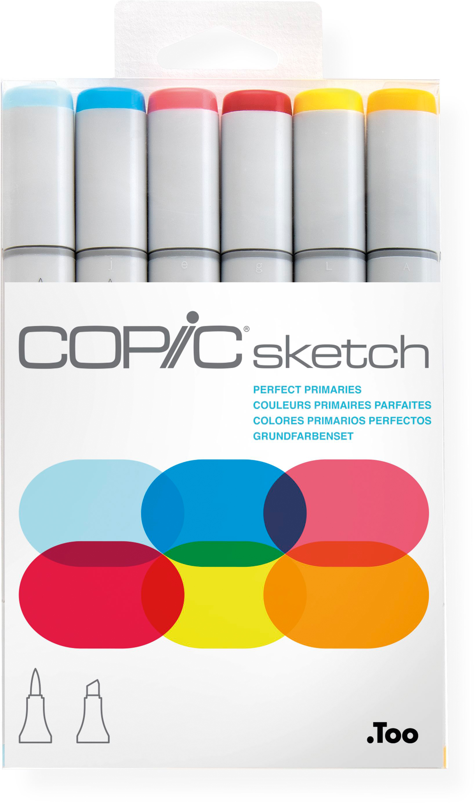 COPIC Marker Sketch 21075661 Set Perfect Primaries,6 pcs.