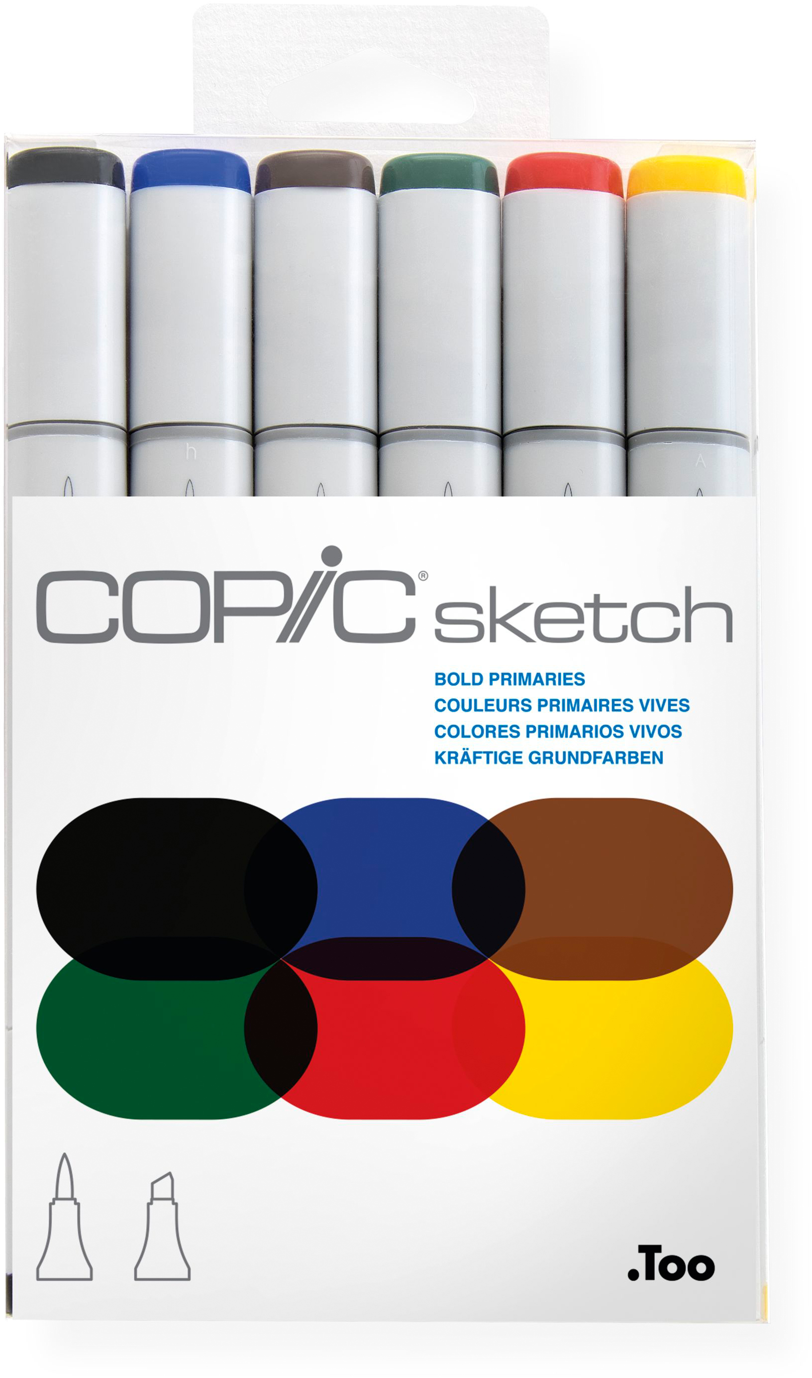 COPIC Marker Sketch 21075662 Set Bold Primaries, 6 pcs.